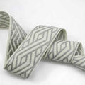 Designer Trim Tape Grey White Fret Zig Zag Chevon Border