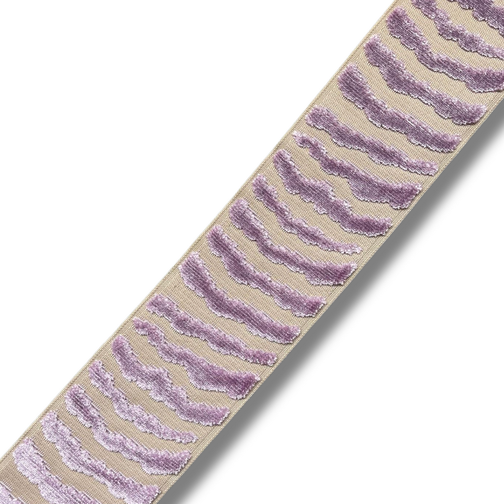 Nala Velvet Designer Trim 3.5" Purple
