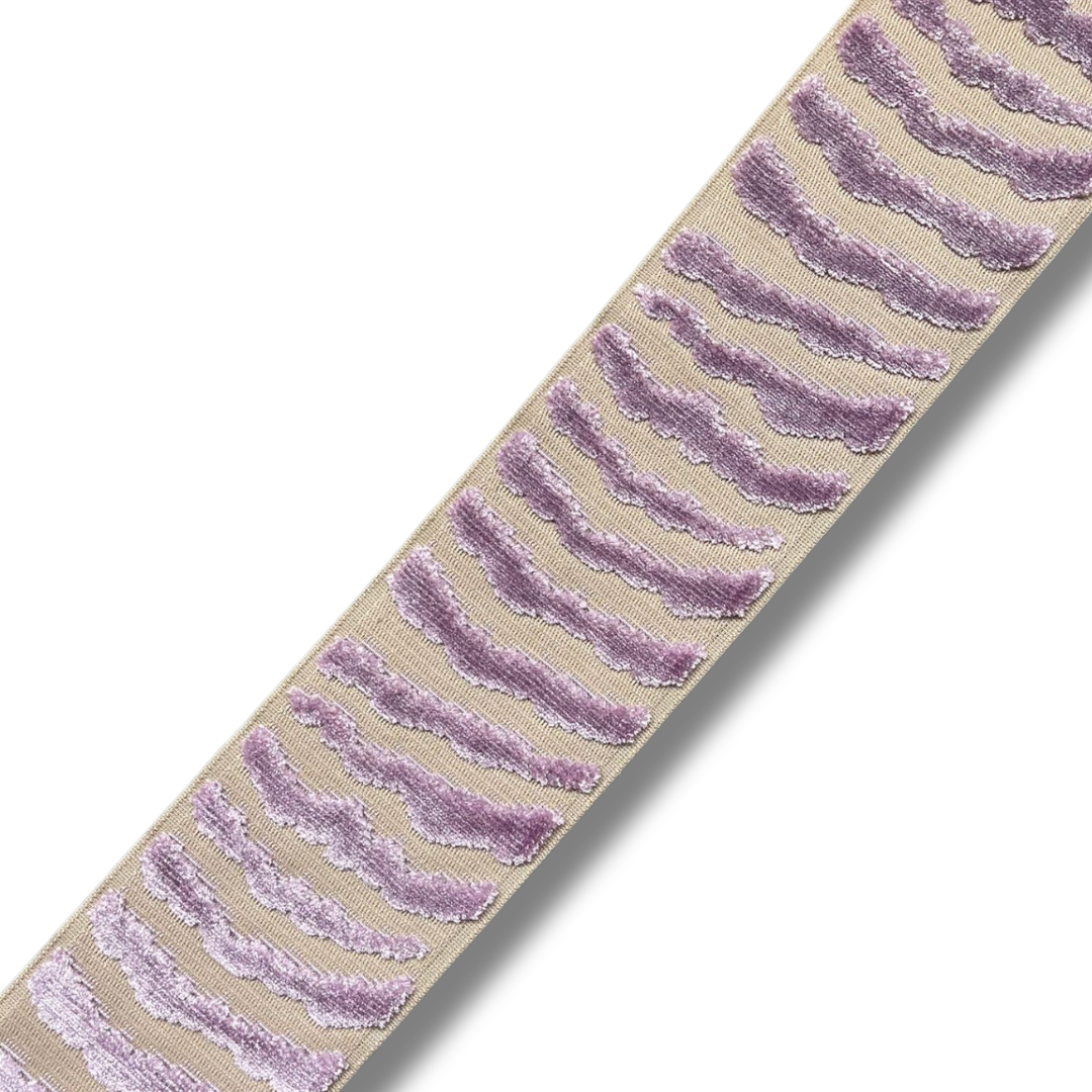 Nala Velvet Designer Trim 3.5" Purple