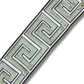 Elysian Greek Key Embroidered Trim 3.5”  Apple green