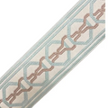 Trim Yard Floral 2.25” light Aqua taupe tape chain link ribbon Gimp