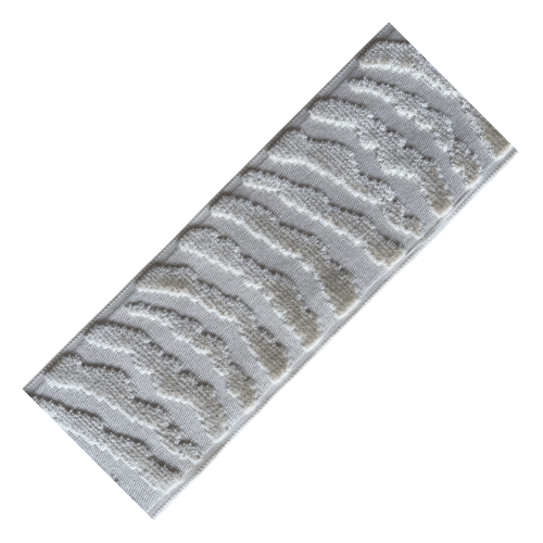 Nala Velvet Designer Trim 3.5" Light Grey
