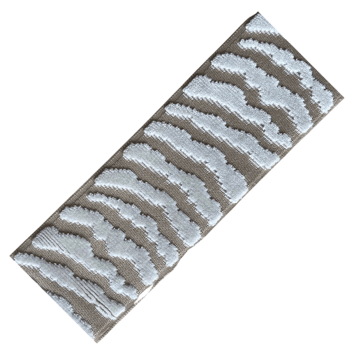 Nala Velvet Designer Trim 3.5" Light Grey