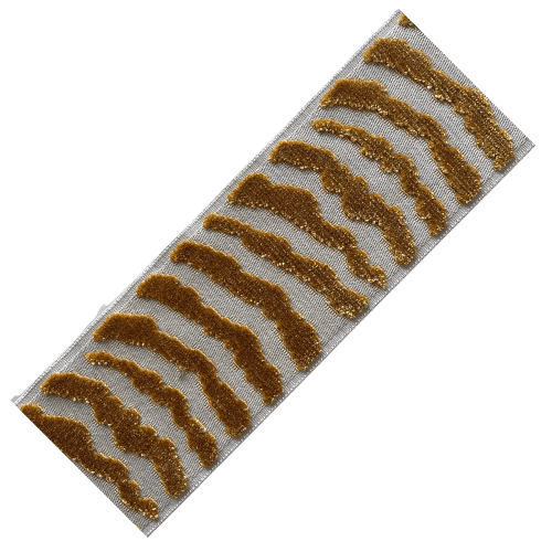Nala Velvet Designer Trim 3.5" Light Grey