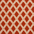 Abstract Fabric Diamonds Geometric Tangerine Orange & Off White