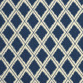 Abstract Fabric Diamonds Geometric Cobalt Blue & Off White