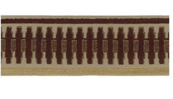 Designer Trim Tape Chocolate Brown Mustard Flocked Velvet Taupe