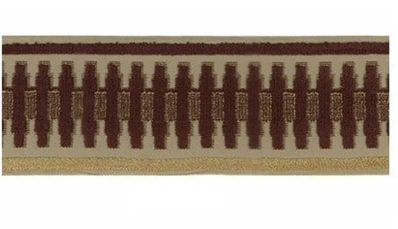 Designer Trim Tape Chocolate Brown Mustard Flocked Velvet Taupe