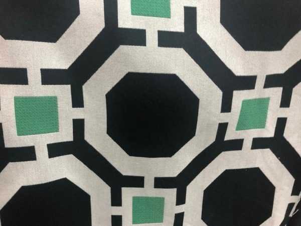 Black and White Lattice Geometric, Outdoor Fabric, 54” Wide