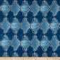 Printed Cotton Sapphire Blue Moroccan Trellis Fabric