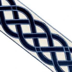 Trim Chain Link Navy Blue Off White Tape 3.5 Inch
