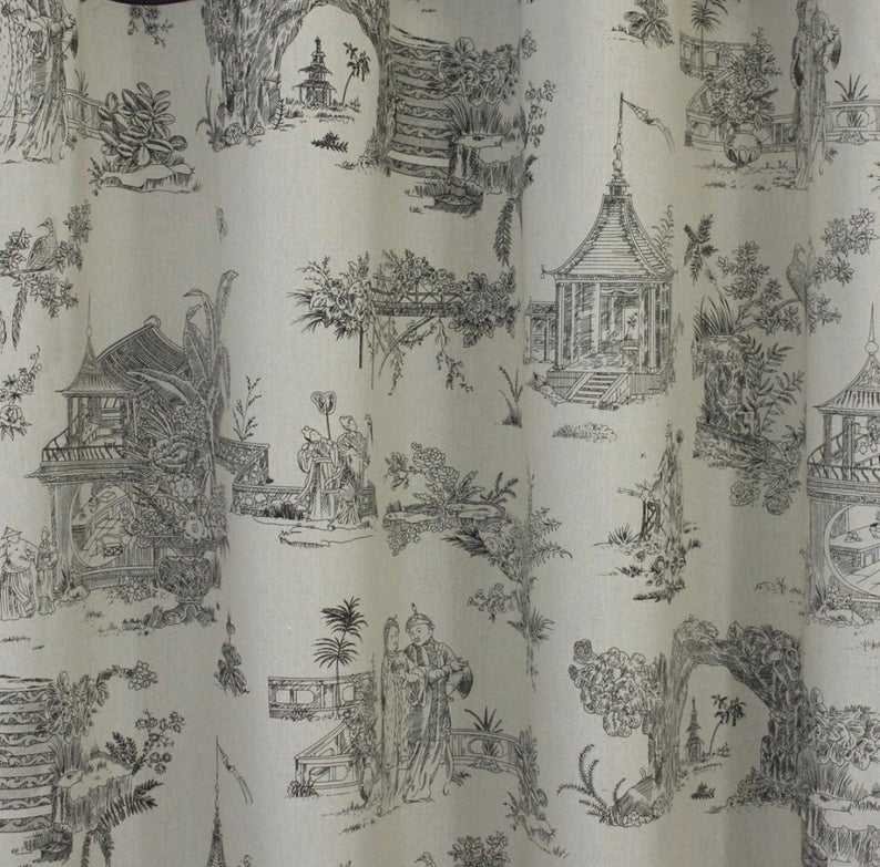 French Toile De Jouy Fabric French Toile Country Farmhouse Brown