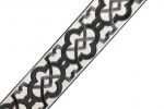Geometric Trim 3.5 Inch Grey Charcoal Off White Tape