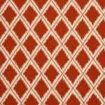 Abstract Fabric Diamonds Geometric Tangerine Orange & Off White