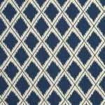 Abstract Fabric Diamonds Geometric Cobalt Blue & Off White