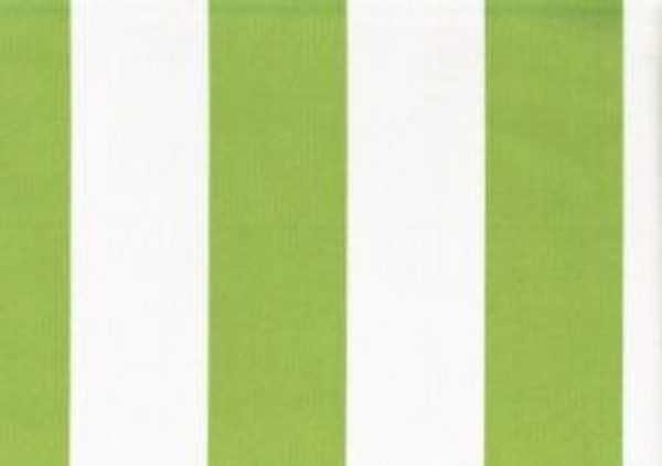 Designer Outdoor Cabana Stripe White lime Green Fabric