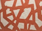 Graffiti Abstract Designer Fabric 54" Wide Burnt Orange Ivory