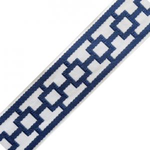 Caroline Trim By the Yard Navy White