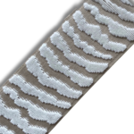 Nala Velvet Designer Trim 3.5" White