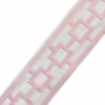 Caroline Geometric Jacquard Trim by the Yard Light Pink on White