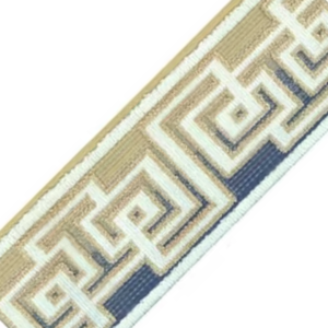 Designer Trim Tape Chinoiserie Blue White 3.5 Inch Fret Panel