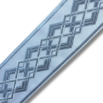 Stunning Modern chain link designer Trim that will surely add style to any decoration project Two yard minimum please 100% Polyester faux silk Dry clean only very large 2.8 inch wide Description: A tape trim with a grey, charcoal and on a very light grey background that’s gives a modern feel. This trim is perfect for upholstery, drapes, pillows, lampshades, and bedding. SKU LFB003-GR Washing Instructions: Dry Clean Sold by the Yard if you need multiple yards please choose add the quantity require. Are you a Design Professional? PLEASE INQUIRE ABOUT OUR TRADE & WHOLESALE PROGRAM