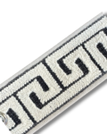 Aegean Greek Key Embroidered Tape 2.5"- Beige on black
