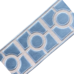 Athena Chinoiserie ribbon Gimp Grey light blue Tape Velvet Embroidered