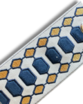 Honeycomb Jacquard Weave 2.5" - Blue