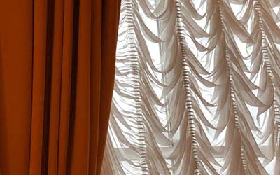 linen curtains with trim