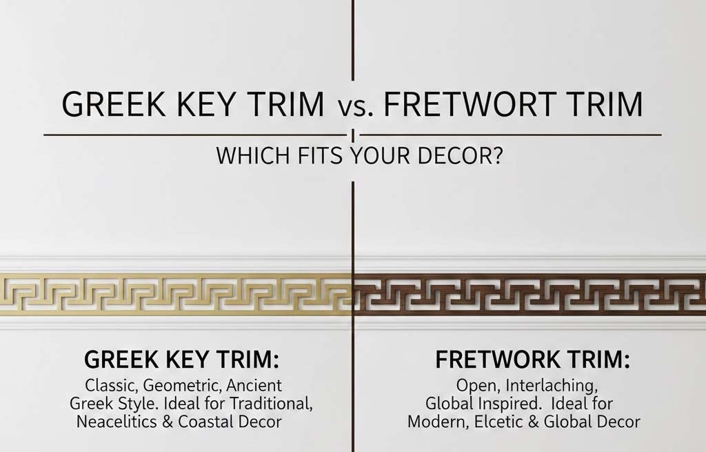 Difference Between Greek Key Trim and Fretwork Trim
